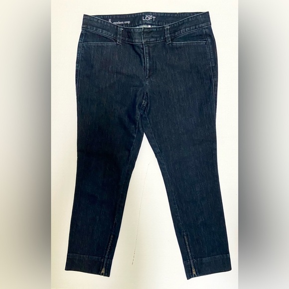Navy Denim Modern Crop Jeans from Anne Taylor Loft 8 - Picture 6 of 6